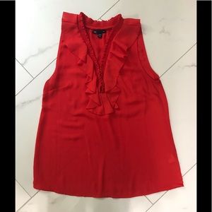 Gap Ruffle Neck Top